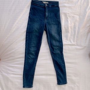 Topshop Joni blue skinny jeans high waisted